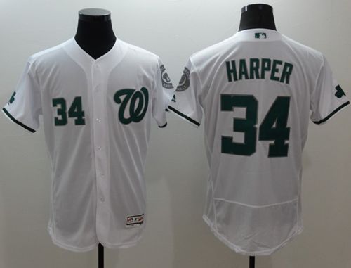 Nationals #34 Bryce Harper White Celtic Flexbase Authentic Collection Stitched MLB Jersey