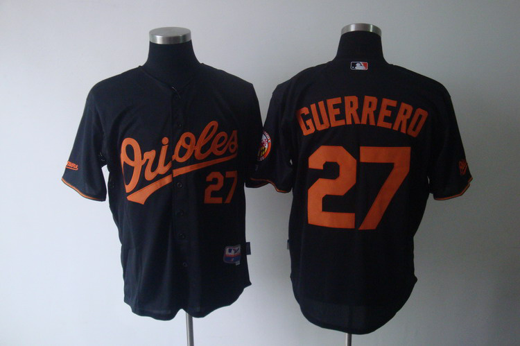 Orioles #27 Vladimir Guerrero Black Cool Base Stitched MLB Jersey
