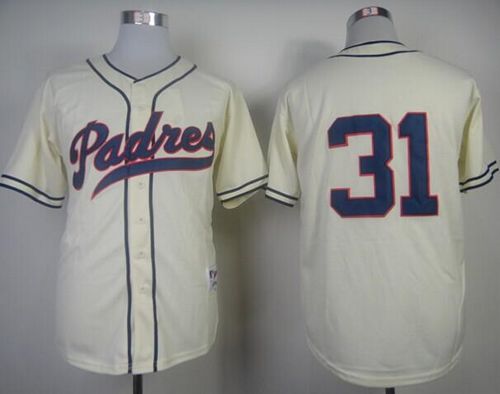 Padres #31 Dave Winfield Cream 1948 Turn Back The Clock Stitched MLB Jersey