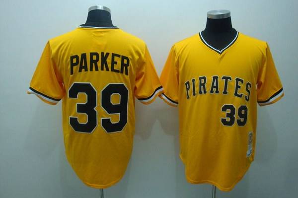 Mitchell and Ness Pirates #39 Dave Parker Stitched Yellow Throwback MLB Jersey