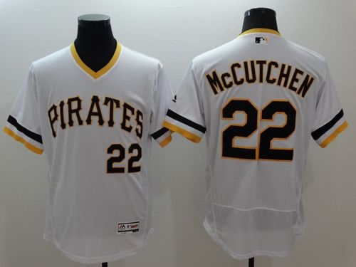 Pirates #22 Andrew McCutchen White Flexbase Authentic Collection Cooperstown Stitched MLB Jersey