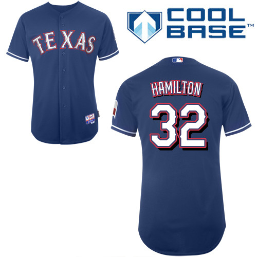 Rangers #32 Josh Hamilton Blue Stitched MLB Jersey