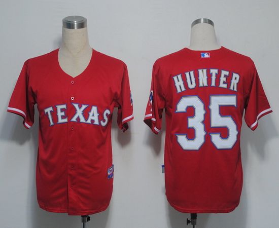 Rangers #35 Tommy Hunter Red Cool Base Stitched MLB Jersey