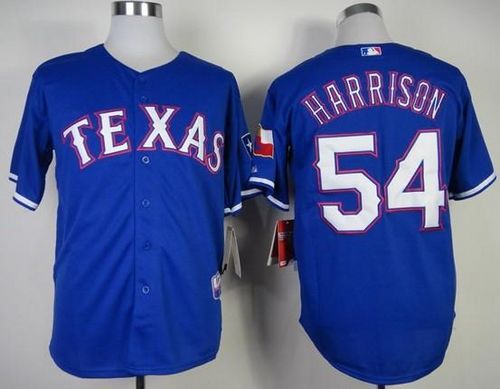 Rangers #54 Matt Harrison Blue Cool Base Stitched MLB Jersey