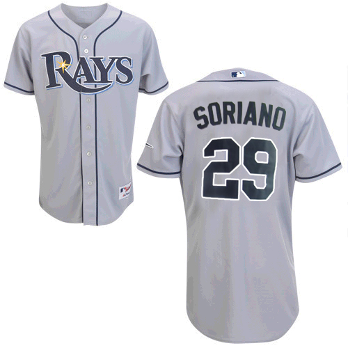 Rays #29 Rafael Soriano Grey Cool Base Stitched MLB Jersey