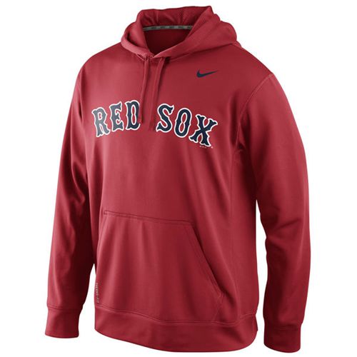 Boston Red Sox  Men's KO Wordmark Perfomance Red MLB Hoodie