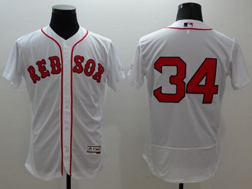 Red Sox #34 David Ortiz White Flexbase Authentic Collection Stitched MLB Jersey