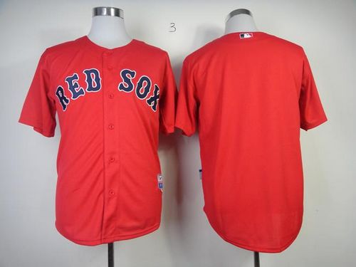 Red Sox Blank Red Cool Base Stitched MLB Jersey