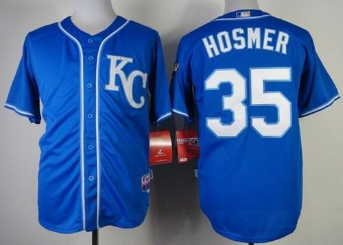 Royals #35 Eric Hosmer Blue Alternate 2 Cool Base Stitched MLB Jersey