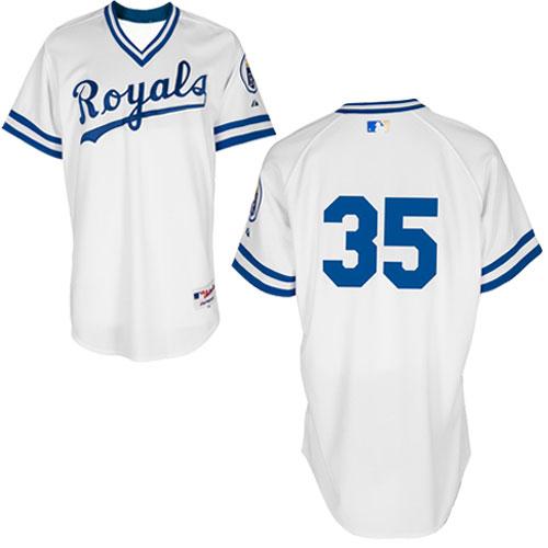 Royals #35 Eric Hosmer White 1974 Turn Back The Clock Stitched MLB Jersey