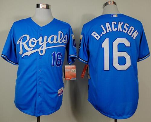 Royals #16 Bo Jackson Light Blue Alternate Cool Base Stitched MLB Jersey