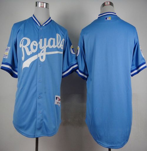 Royals Blank Light Blue 1985 Turn Back The Clock Stitched MLB Jersey