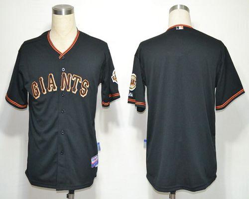Giants Blank Black Cool Base Stitched MLB Jersey