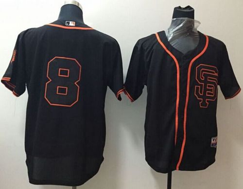 Giants #8 Hunter Pence Black Alternate Cool Base Stitched MLB Jersey