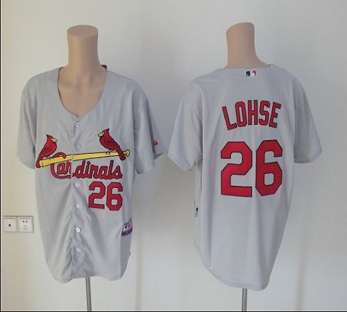 Cardinals #26 Kyle Lohse Grey Cool Base Stitched MLB Jersey