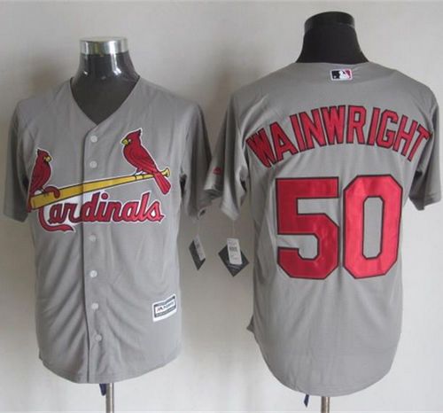 Cardinals #50 Adam Wainwright Grey New Cool Base Stitched MLB Jersey