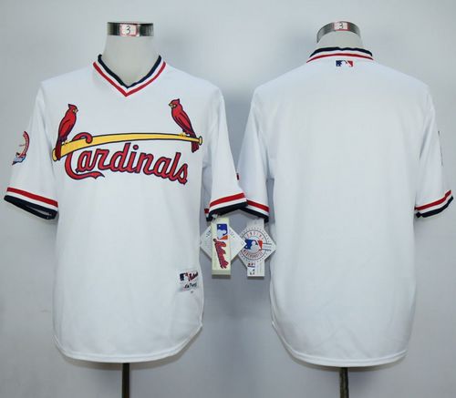 Cardinals Blank White 1982 Turn Back The Clock Stitched MLB Jersey