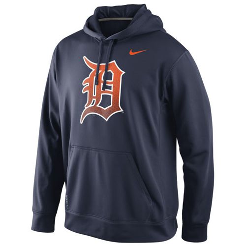 Detroit Tigers  Logo Performance Navy Blue MLB Hoodie