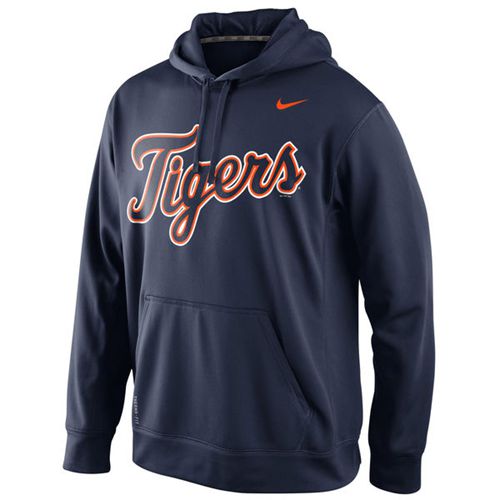 Detroit Tigers  Men's KO Wordmark Perfomance Navy MLB Hoodie