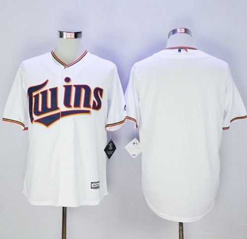 Twins Blank New White Cool Base Stitched MLB Jersey