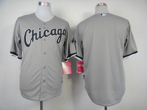 White Sox Blank Grey Cool Base Stitched MLB Jersey