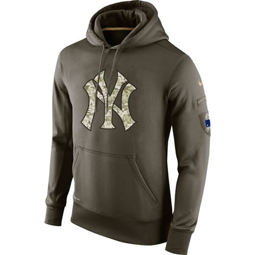 Men's New York Yankees  Olive Salute To Service KO Performance Hoodie