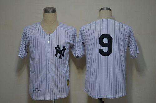 Mitchell And Ness 1961 Yankees #9 Roger Maris White Throwback Stitched MLB Jersey