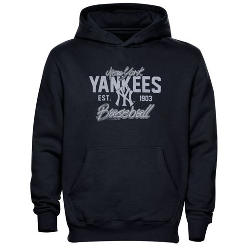 New York Yankees Script Baseball Pullover Navy Blue MLB Hoodie