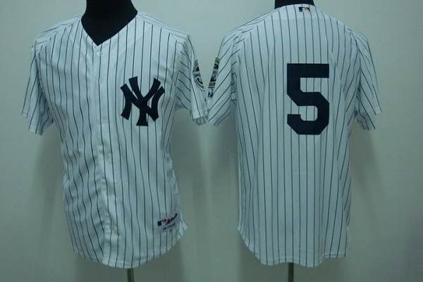 Yankees #5 Joe DiMaggio Stitched White MLB Jersey