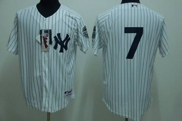 Yankees #7 Mickey Mantle Stitched White MLB Jersey