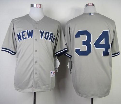 Yankees #34 Brian McCann Grey Stitched MLB Jersey