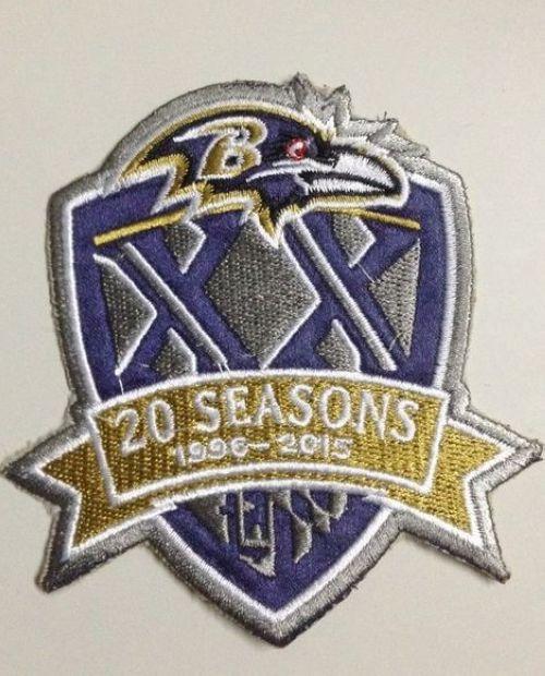 Stitched Baltimore Ravens 1996 2015 20th Seasons Jersey Patch