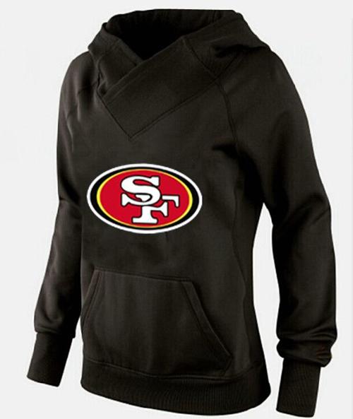 Women's San Francisco 49ers Logo Pullover Hoodie Black