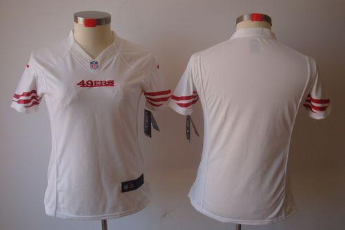  49ers Blank White Women's Stitched NFL Limited Jersey