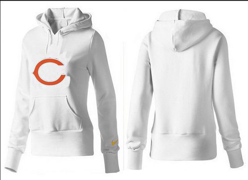 Women's Chicago Bears Logo Pullover Hoodie White