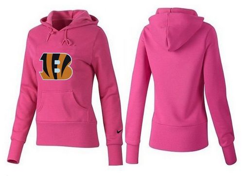 Women's Cincinnati Bengals Logo Pullover Hoodie Pink