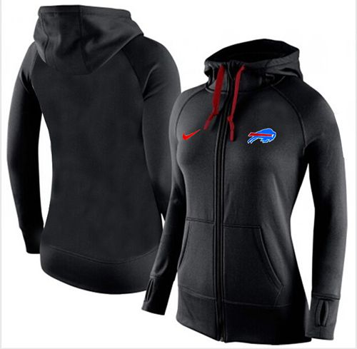 Women's  Buffalo Bills Full Zip Performance Hoodie Black