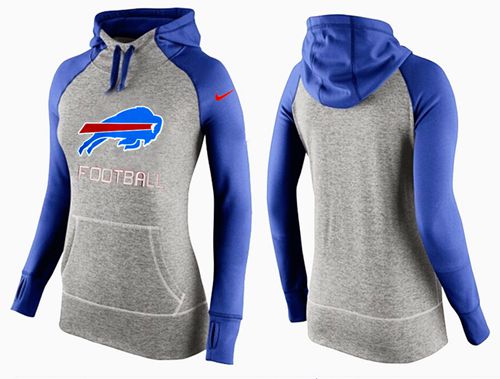 Women's  Buffalo Bills Performance Hoodie Grey & Blue_1