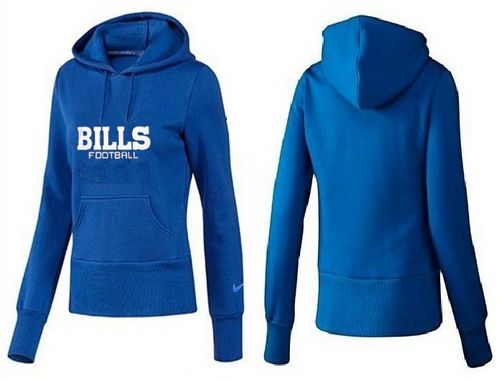 Women's Buffalo Bills Authentic Logo Pullover Hoodie Blue