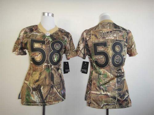  Broncos #58 Von Miller Camo Women's Stitched NFL Realtree Elite Jersey