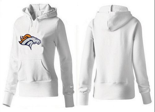 Women's Denver Broncos Logo Pullover Hoodie White