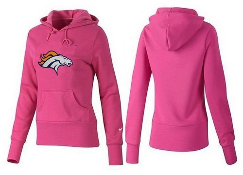 Women's Denver Broncos Logo Pullover Hoodie Pink