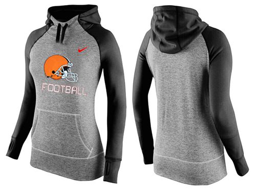 Women's  Cleveland Browns Performance Hoodie Grey & Black