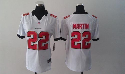  Buccaneers #22 Doug Martin White Women's Stitched NFL Elite Jersey