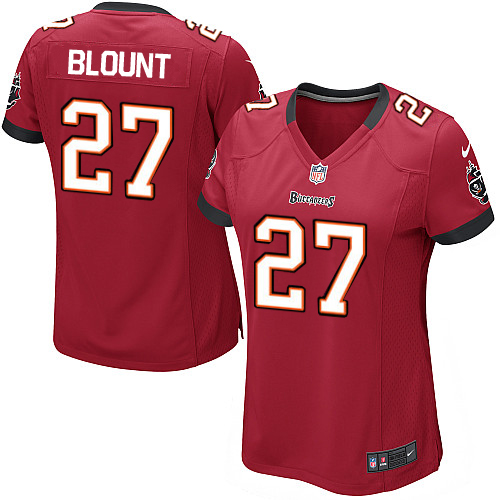  Buccaneers #27 LeGarrette Blount Red Team Color Women's NFL Game Jersey