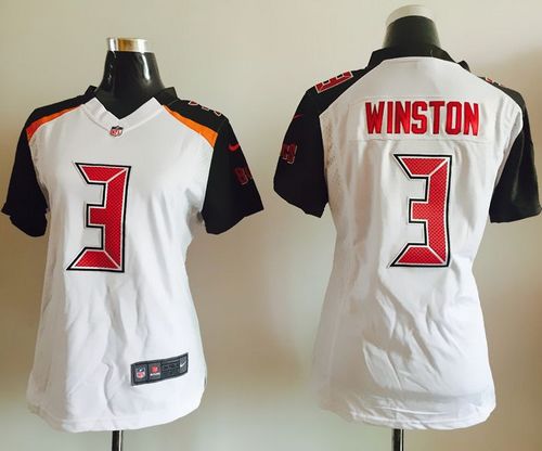  Buccaneers #3 Jameis Winston White Women's Stitched NFL New Elite Jersey