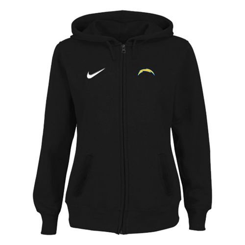 Women's San Diego Chargers Stadium Rally Full Zip Hoodie Black