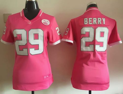  Chiefs #29 Eric Berry Pink Women's Stitched NFL Elite Bubble Gum Jersey