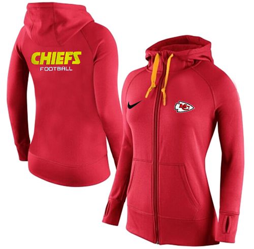 Women's  Kansas City Chiefs Full Zip Performance Hoodie Red