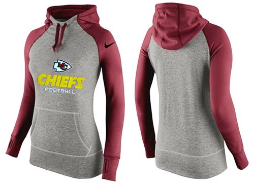 Women's  Kansas City Chiefs Performance Hoodie Grey & Red_2